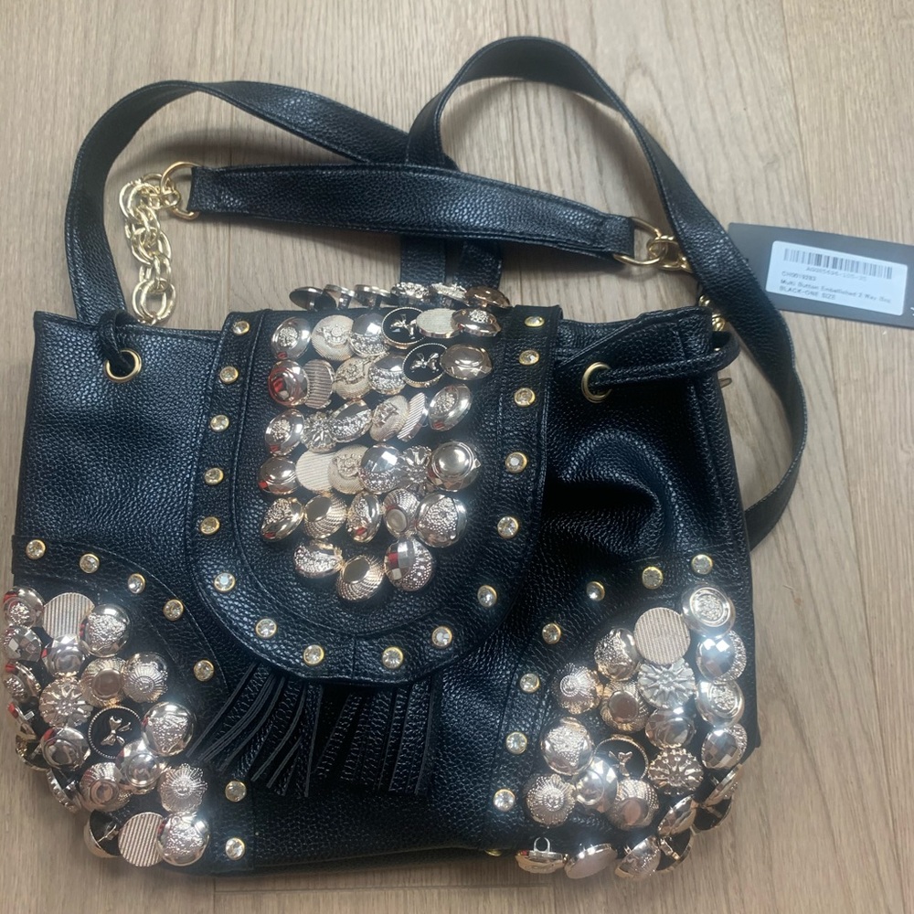 Multi-way Embellished Bag (Backpack or Purse)